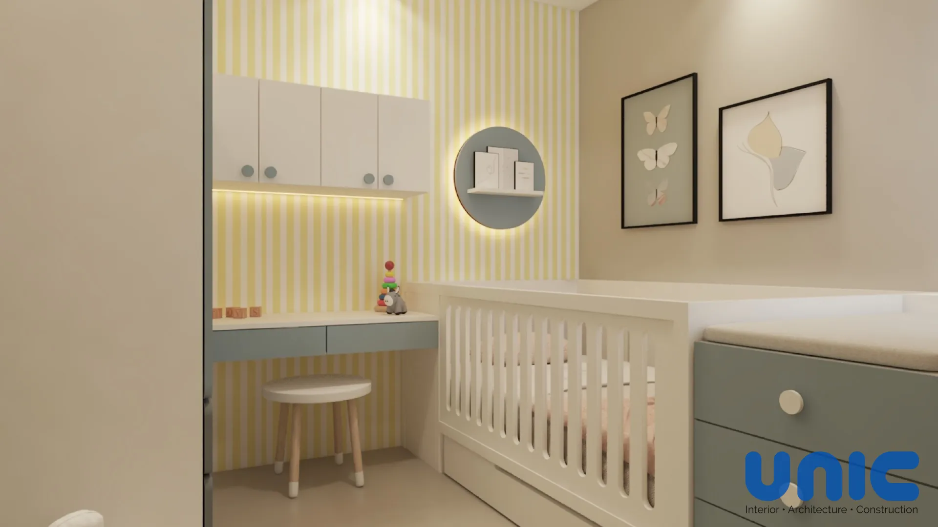 Interior Kamar Bayi Multifungsi & Custom Crib di Citraland Surabaya - Custom Furniture Citraland Utara Surabaya, Northwest Lake